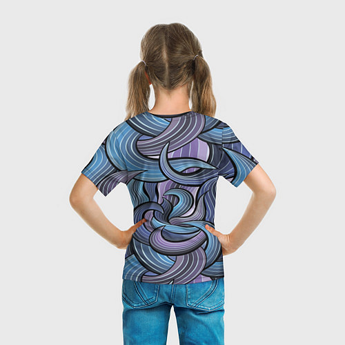Детская футболка Абстрактные краски / 3D-принт – фото 6