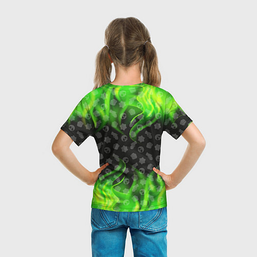 Детская футболка BRAWL STARS SPIKE / 3D-принт – фото 6