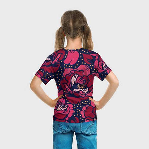 Детская футболка Цветы / 3D-принт – фото 6