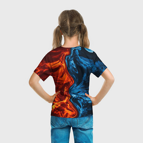 Детская футболка Огонь и вода / 3D-принт – фото 6