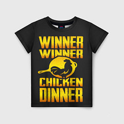 Футболка детская Winner Chicken Dinner, цвет: 3D-принт