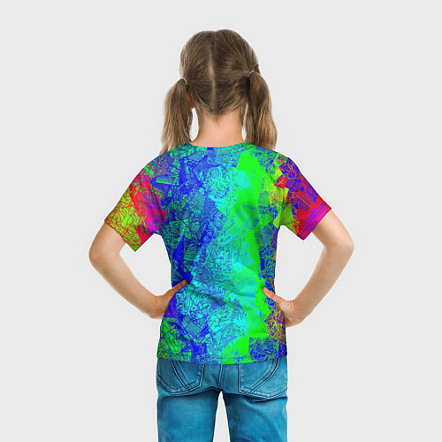 Детская футболка Красочная текстура / 3D-принт – фото 6