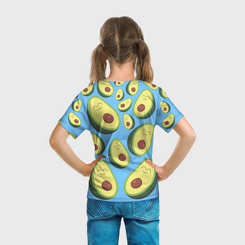 Детская футболка Авокадо паттерн / 3D-принт – фото 6