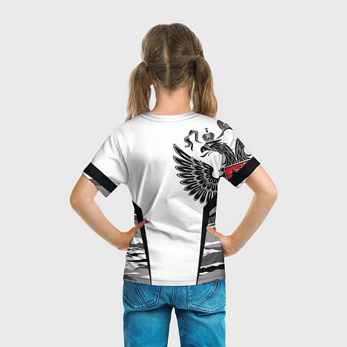 Детская футболка Камуфляж Россия / 3D-принт – фото 6
