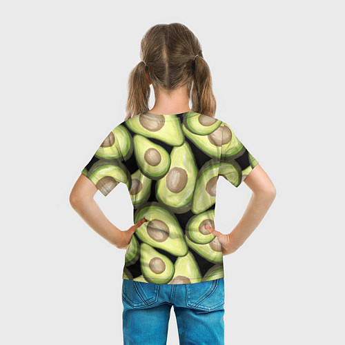 Детская футболка Avocado background / 3D-принт – фото 6
