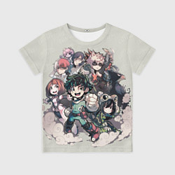 Футболка детская MY HERO ACADEMIA веселая команда, цвет: 3D-принт