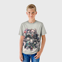 Футболка детская MY HERO ACADEMIA веселая команда, цвет: 3D-принт — фото 2