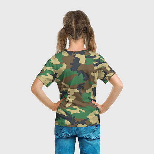 Детская футболка Камуфляж Войска связи / 3D-принт – фото 6