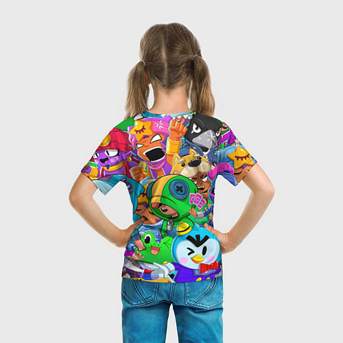 Детская футболка BRAWL STARS VIRUS 8-BIT / 3D-принт – фото 6