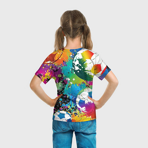 Детская футболка Football Paints / 3D-принт – фото 6