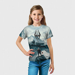 Футболка детская Skyrim Warrior, цвет: 3D-принт — фото 2
