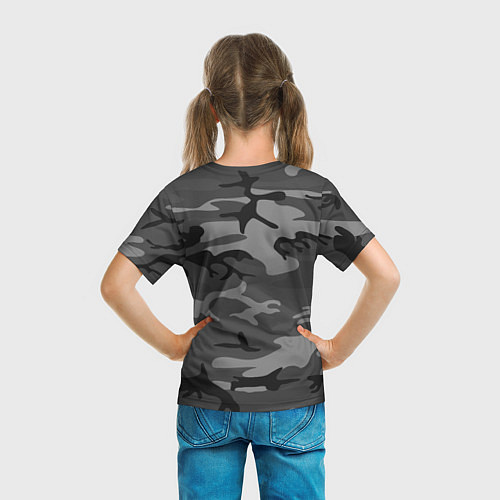 Детская футболка Военный камуфляж / 3D-принт – фото 6