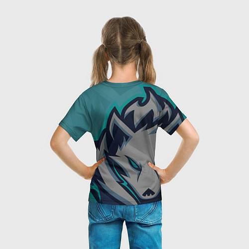 Детская футболка Форма White wolves / 3D-принт – фото 6