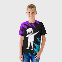 Футболка детская Marshmello, цвет: 3D-принт — фото 2