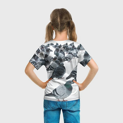Детская футболка Голуби / 3D-принт – фото 6
