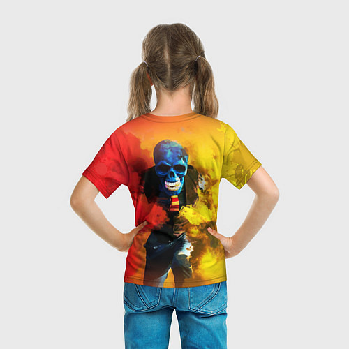 Детская футболка Череп в дыму / 3D-принт – фото 6