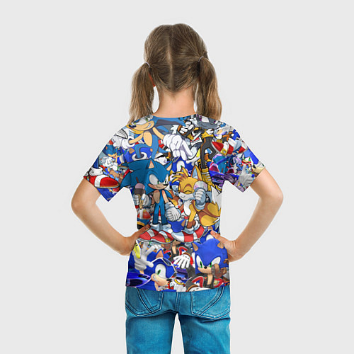 Детская футболка SONIC PATTERN / 3D-принт – фото 6