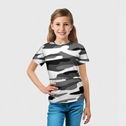 Футболка детская Камуфляж Sabaton без лого, цвет: 3D-принт — фото 2
