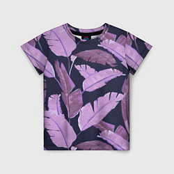 Футболка детская Tropical leaves 4 purple, цвет: 3D-принт