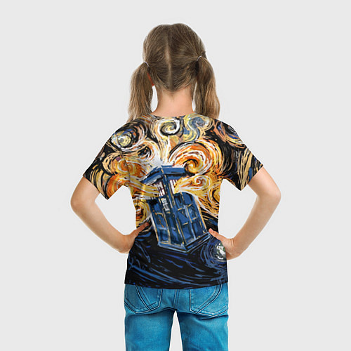 Детская футболка Van Gogh Tardis / 3D-принт – фото 6