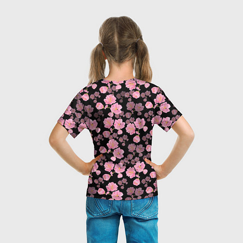 Детская футболка Цветок сакуры / 3D-принт – фото 6