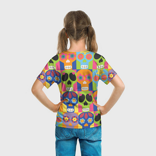 Детская футболка Черепа паттерн / 3D-принт – фото 6