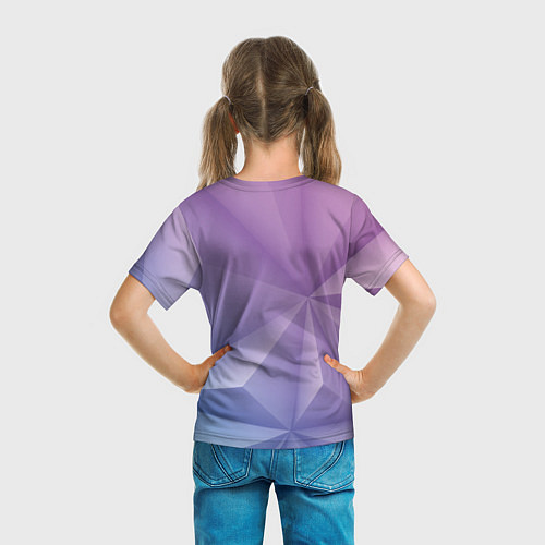 Детская футболка Геометрический градиент / 3D-принт – фото 6