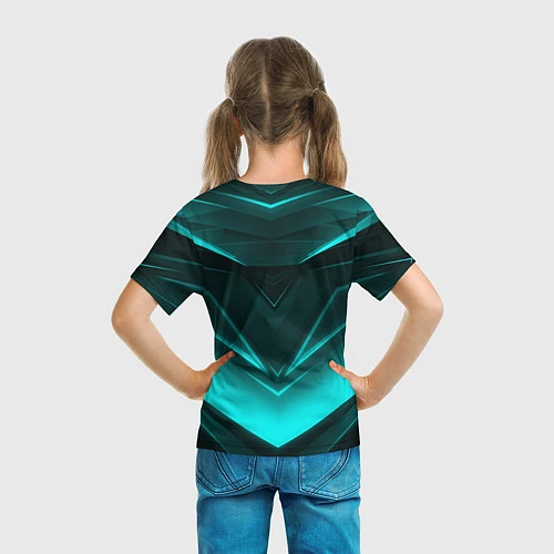 Детская футболка NEON GEOMETRY STRIPES / 3D-принт – фото 6