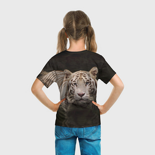 Детская футболка Белый тигр / 3D-принт – фото 6