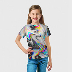 Футболка детская DIGITAL ABSTRACT GLITCH, цвет: 3D-принт — фото 2