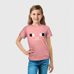 Футболка детская Minecraft Pig, цвет: 3D-принт — фото 2