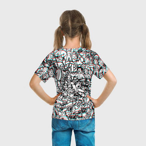 Детская футболка Vault Boy красныйсиний / 3D-принт – фото 6