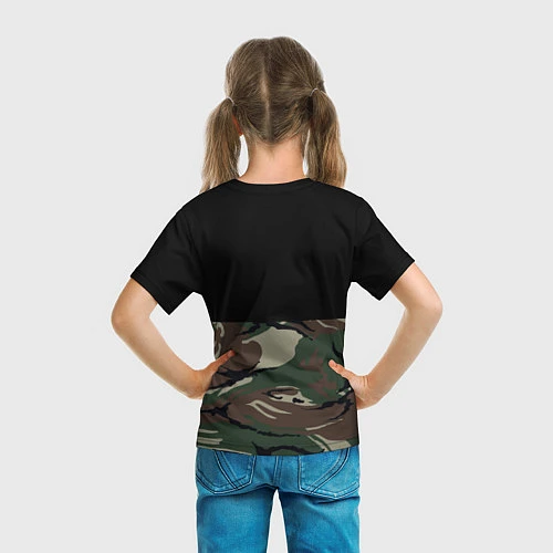 Детская футболка Пограничные Войска камуфляж / 3D-принт – фото 6