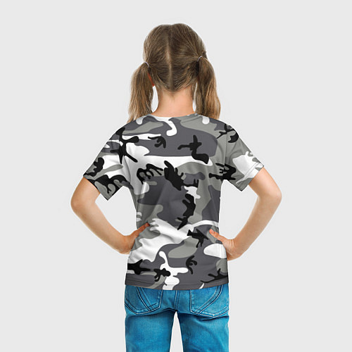 Детская футболка Автомобильные войска камуфляж / 3D-принт – фото 6