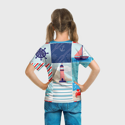 Детская футболка Моряк / 3D-принт – фото 6