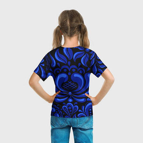 Детская футболка Гжель узоры / 3D-принт – фото 6
