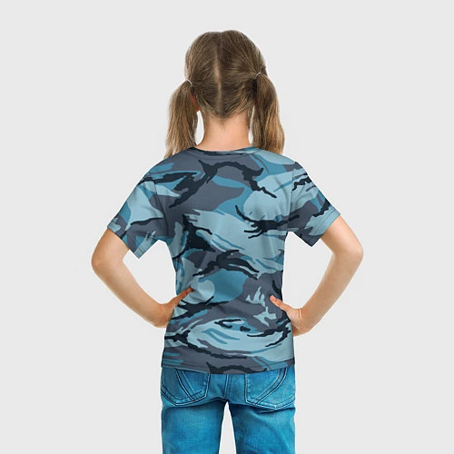 Детская футболка Камуфляж Полиции / 3D-принт – фото 6