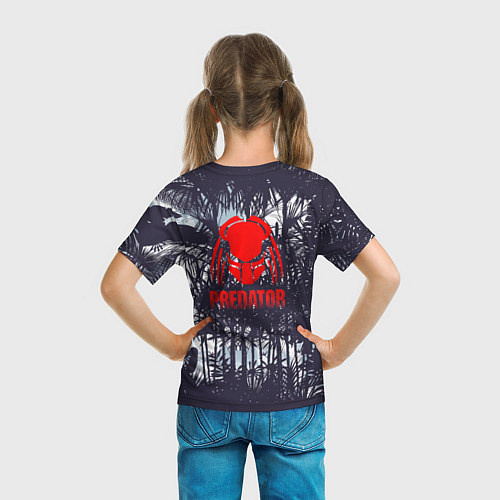 Детская футболка Predator - jungle texture / 3D-принт – фото 6