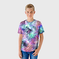 Футболка детская Color splashes, цвет: 3D-принт — фото 2