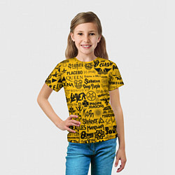 Футболка детская ЛОГОТИПЫ РОК ГРУПП, цвет: 3D-принт — фото 2