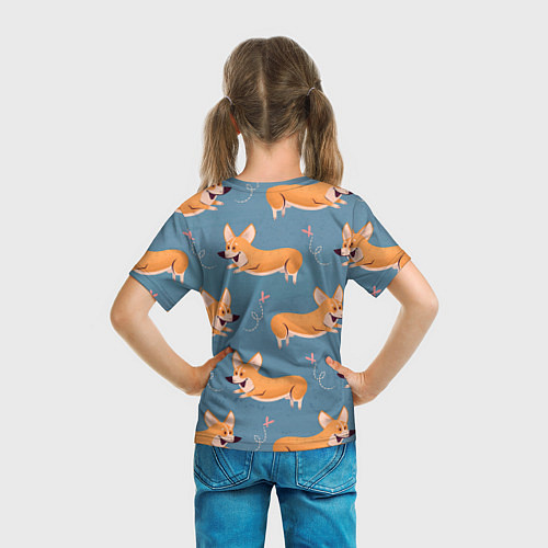 Детская футболка Корги с бабочкой / 3D-принт – фото 6