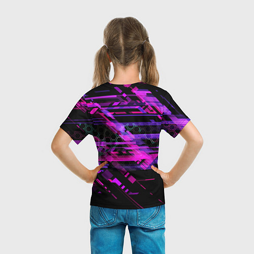 Детская футболка Техно абстракция / 3D-принт – фото 6