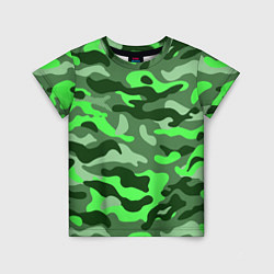 Футболка детская CAMOUFLAGE GREEN, цвет: 3D-принт