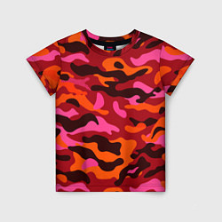 Футболка детская CAMOUFLAGE RED, цвет: 3D-принт