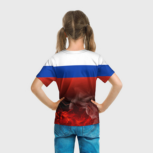 Детская футболка Россия огонь / 3D-принт – фото 6