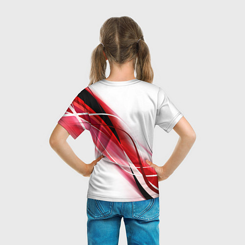 Детская футболка GEOMETRY STRIPES RED / 3D-принт – фото 6