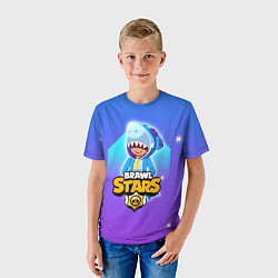 Футболка детская BRAWL STARS LEON SHARK, цвет: 3D-принт — фото 2