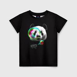Футболка детская Панда и мыльный пузырь, цвет: 3D-принт