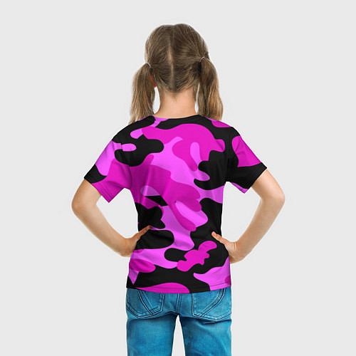 Детская футболка Цветной камуфляж / 3D-принт – фото 6