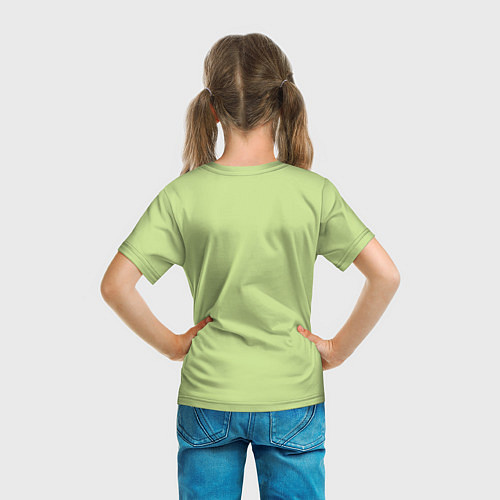 Детская футболка Прикольная панда с бабочкой / 3D-принт – фото 6